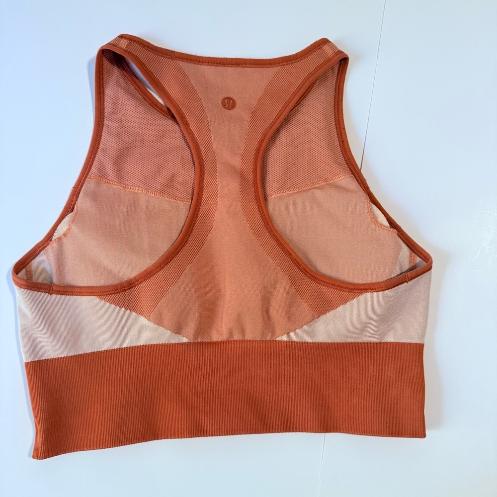 Lululemon athletica Ebb to Train Bra Cooper Clay/‎ Angel Wing Size 10 - Picture 5 of 8